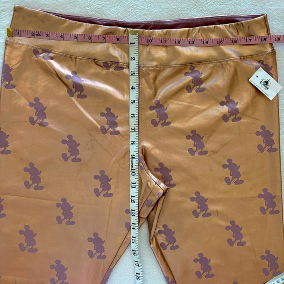 Disney Mickey Mouse Metallic Rose Gold Leggings--XL - Picture 14 of 15